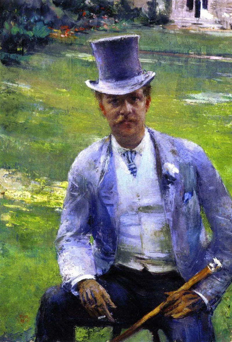 Retrato de Octave Maus en dandi - Theo van Rysselberghe