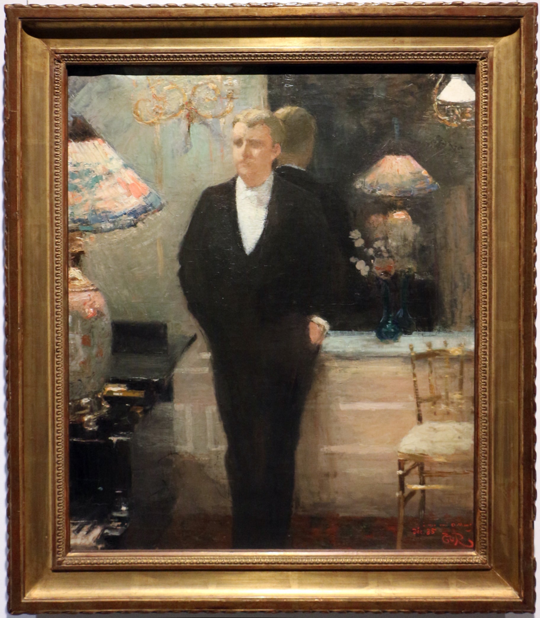 Portrait d'Octave Maus - Théo van Rysselberghe image 1 copie de tableau peinte à la main