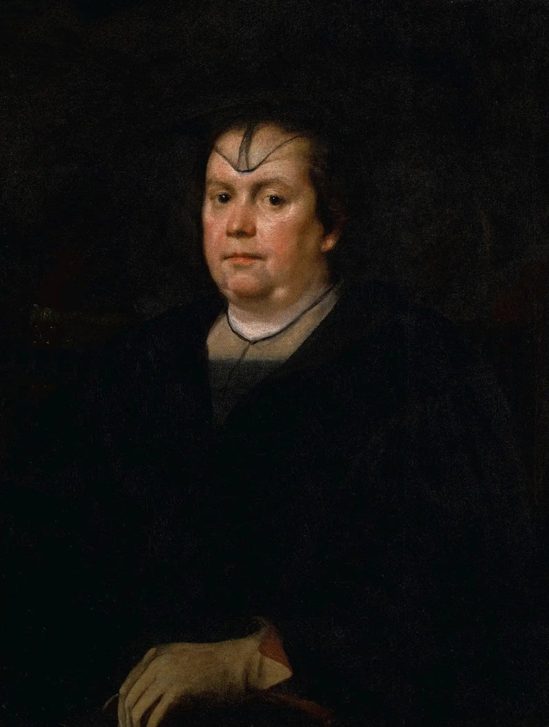 Retrato de Olimpia Maidalchini Pamphilj (1591-1657), de longitud media, vestida de negro - Diego Velázquez