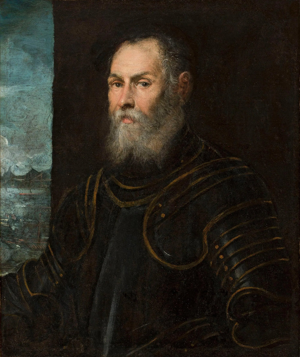Portrait d'un amiral vénitien. - Jacopo Tintoretto image 1 tableau peint à l’huile sur toile