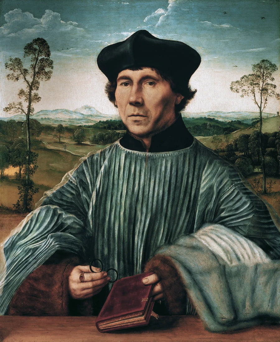 Retrato de un canónigo. - Quentin Metsys