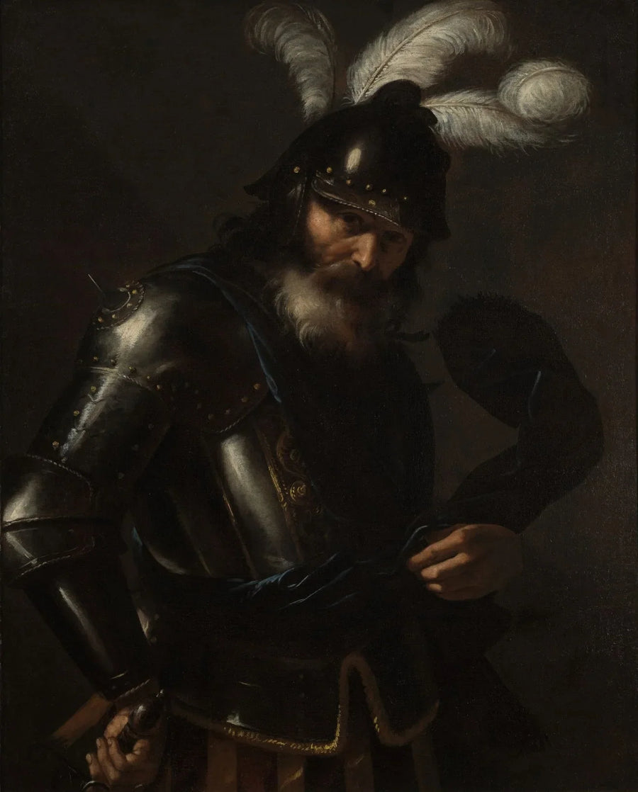 Retrato de un caballero con armadura - Mattia Preti