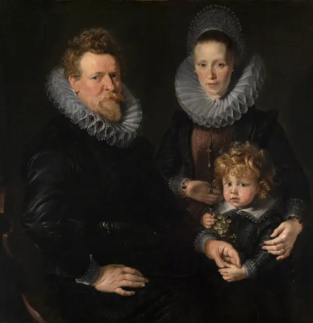 Retrato de una pareja casada con un hijo - Peter Paul Rubens