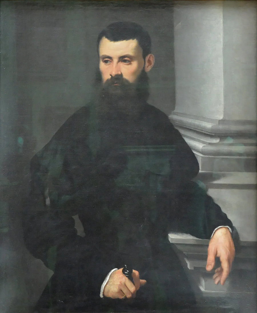 Retrato de un caballero, la mano sobre la espada - Jacopo Tintoretto