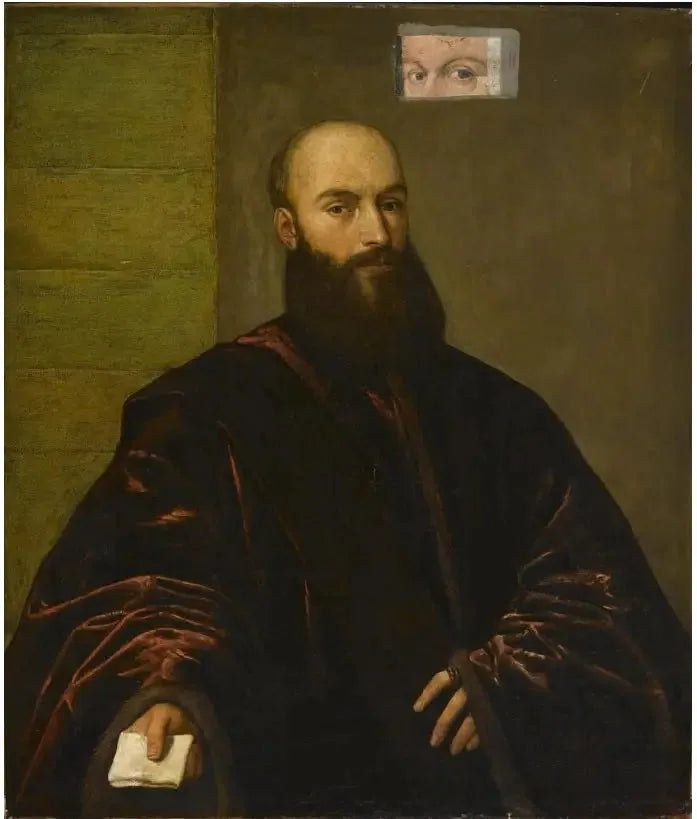 Retrato de un caballero veneciano (sobrepintado) - Tiziano