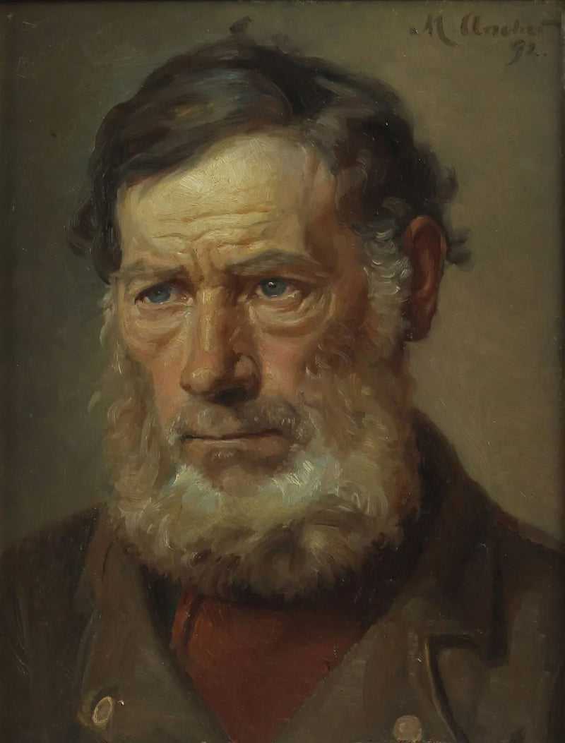 Retrato de un hombre. (1892) - Michael Peter Ancher