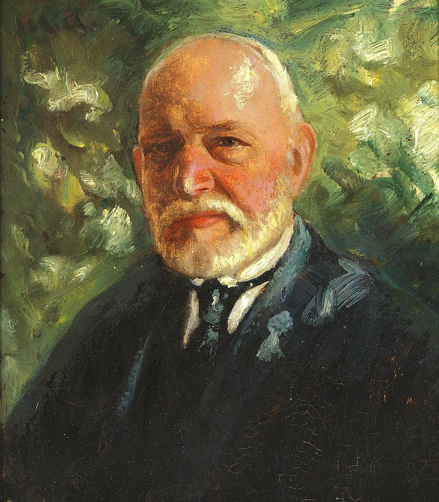 Retrato de un anciano con barba blanca. -Michael Peter Ancher