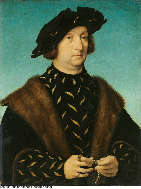 Retrato de un hombre con un rosario - Joos van Cleve