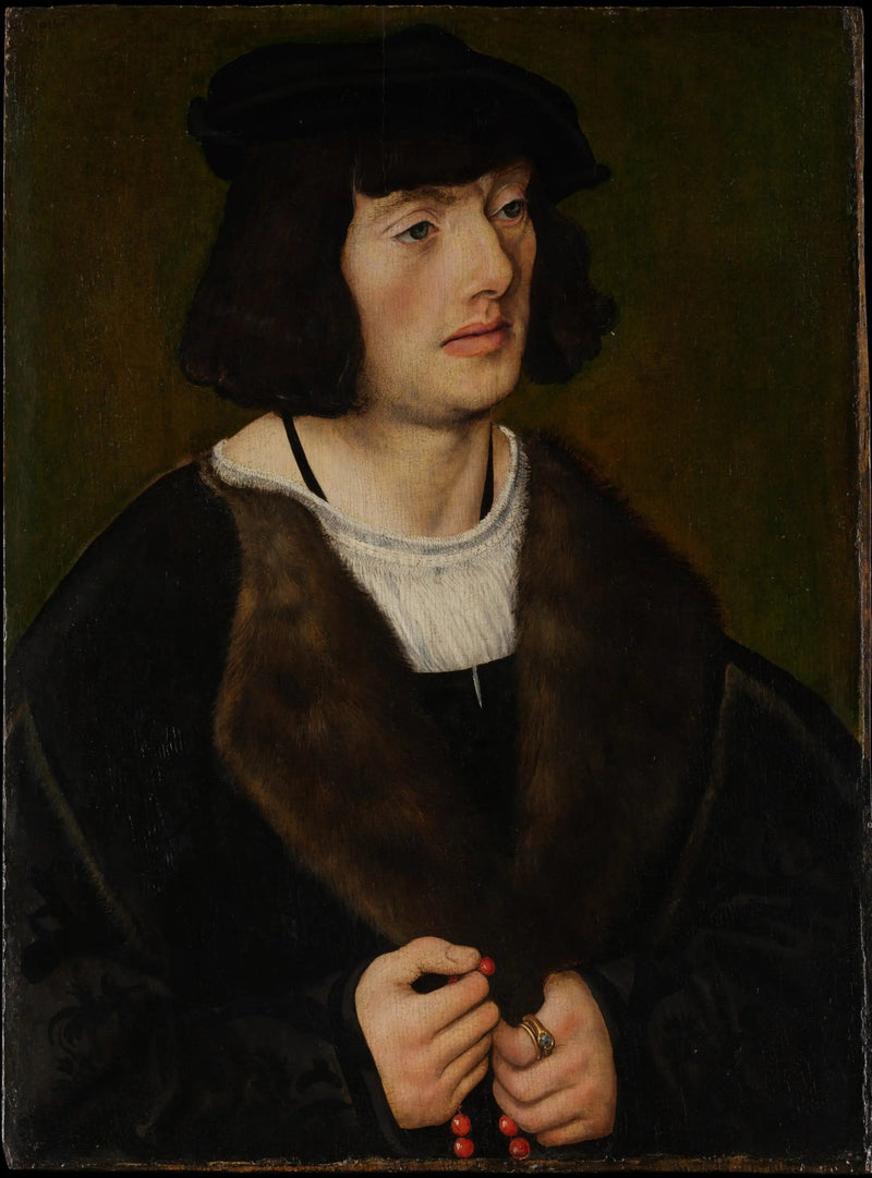 Retrato de un hombre con un rosario - Lucas Cranach el Viejo
