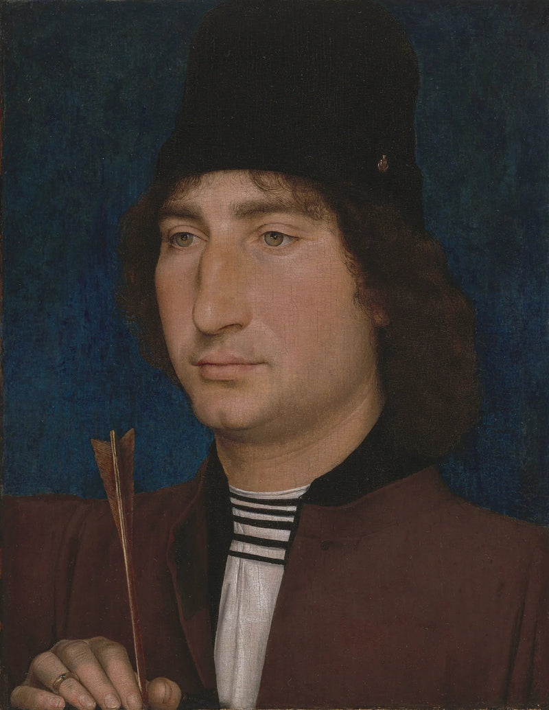 Retrato de un hombre con una flecha - Hans Memling
