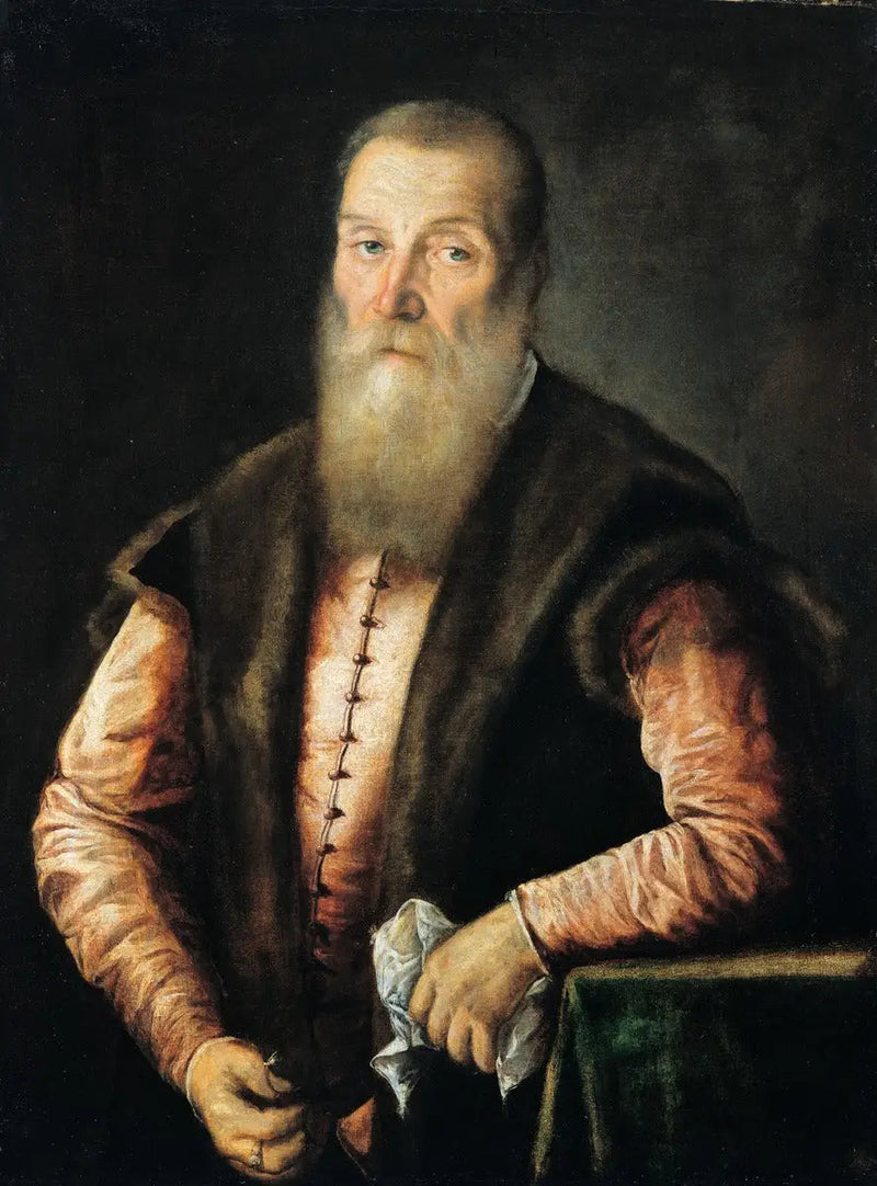 Retrato de un hombre barbudo - Tiziano