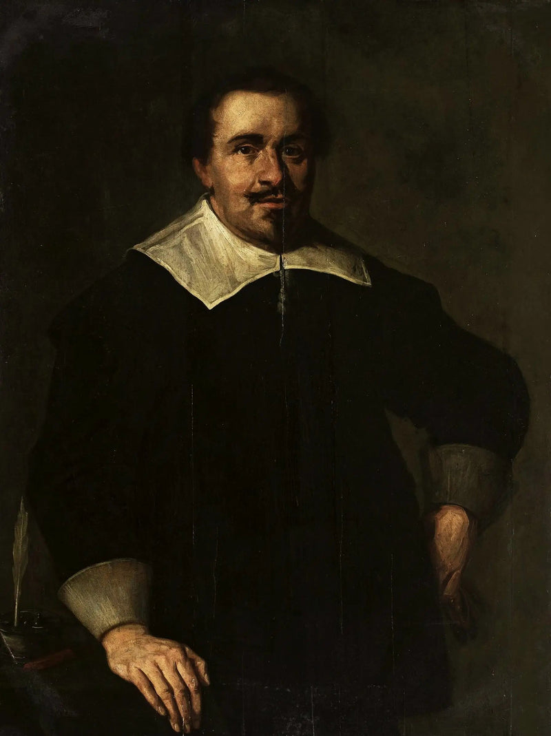 Retrato de un hombre de 39 años con un tintero. - Frans Hals