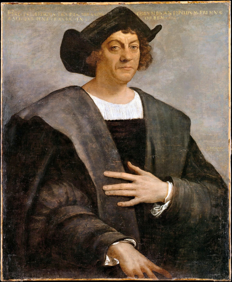 Retrato de un hombre, conocido como Cristóbal Colón (nacido alrededor de 1446, fallecido en 1506) - Sebastiano del Piombo