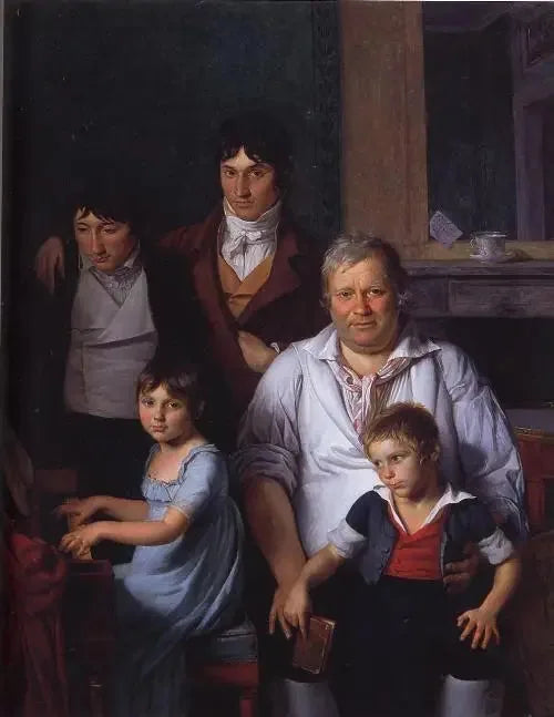 Retrato de un hombre y sus hijos - Jacques-Louis David