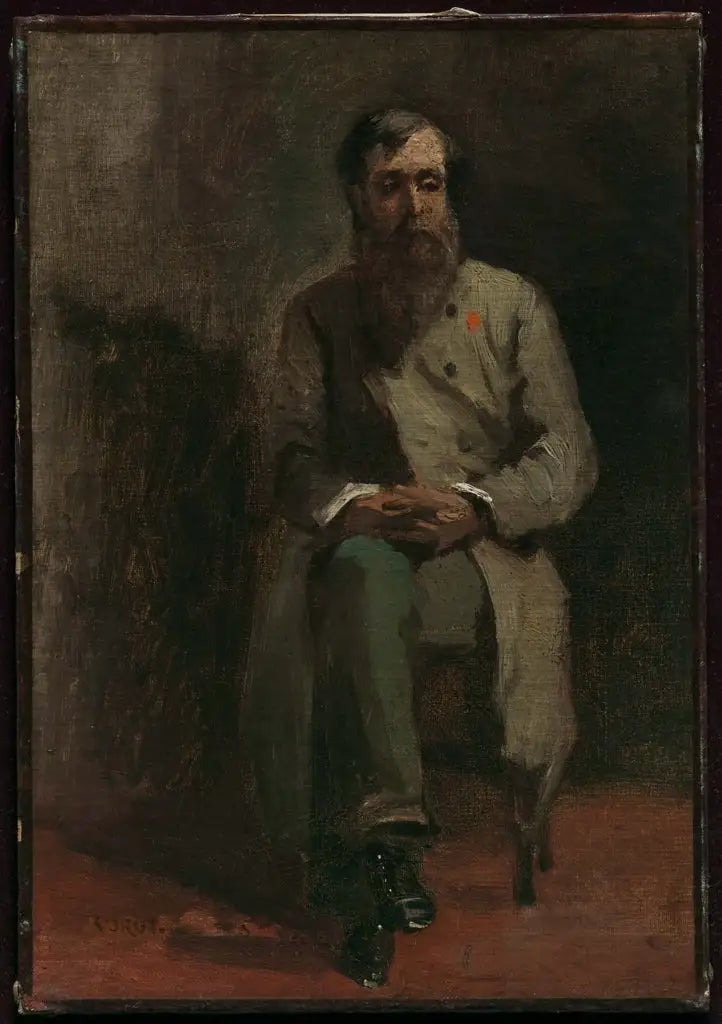 Retrato de un hombre - Jean-Baptiste Camille Corot