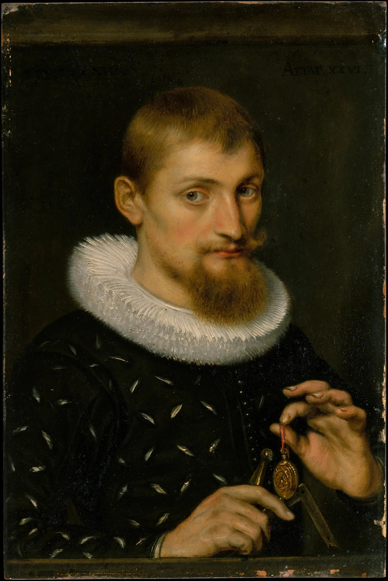 Retrato de un hombre, quizás un arquitecto o un geógrafo - Peter Paul Rubens