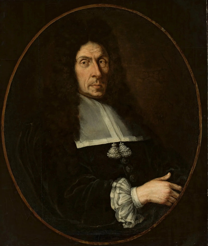 Retrato de un hombre con peluca negra - Claude Lefèbvre
