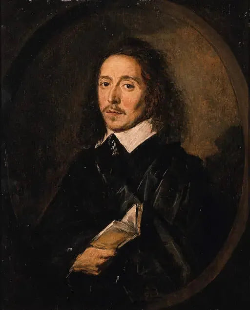 Retrato de un hombre sosteniendo un libro abierto - Frans Hals
