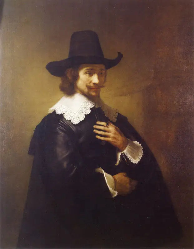 Retrato de un joven con sombrero de ala ancha - Rembrandt