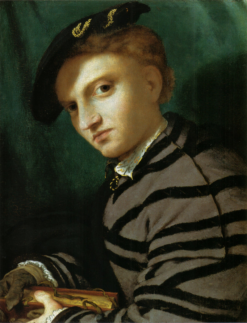 Retrato de un joven con un libro - Lorenzo Lotto