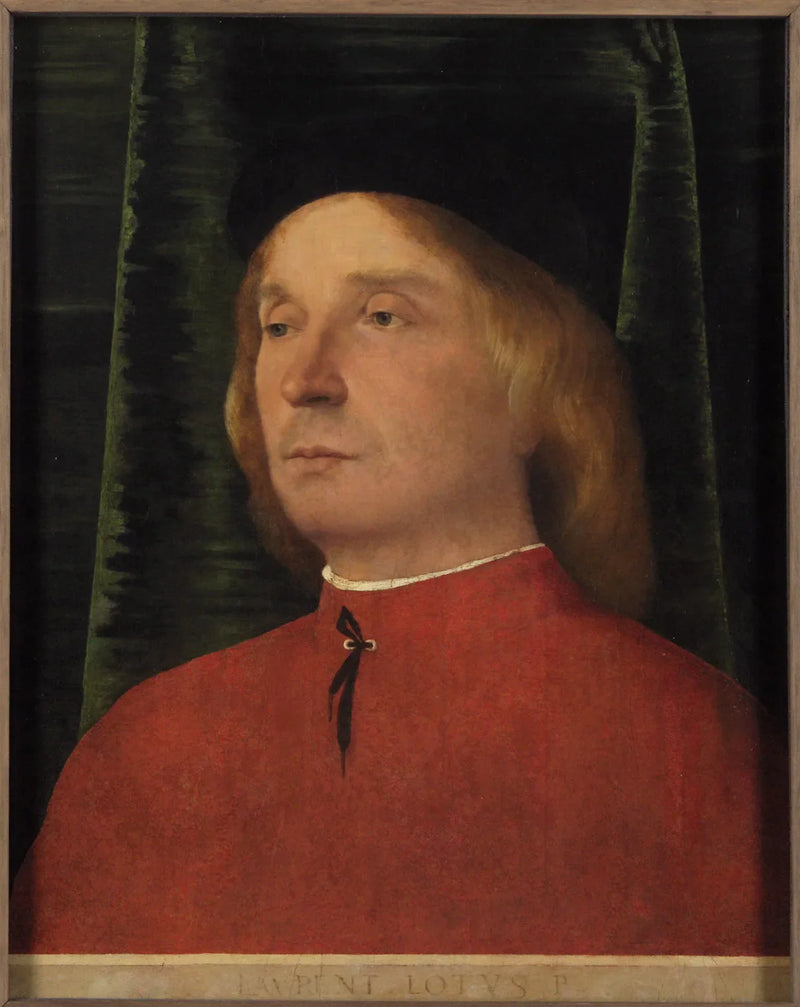 Retrato de un joven con ropa roja - Lorenzo Lotto