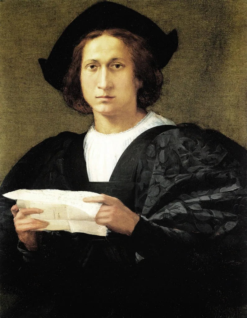 Retrato de un joven sosteniendo una carta - Rosso Fiorentino