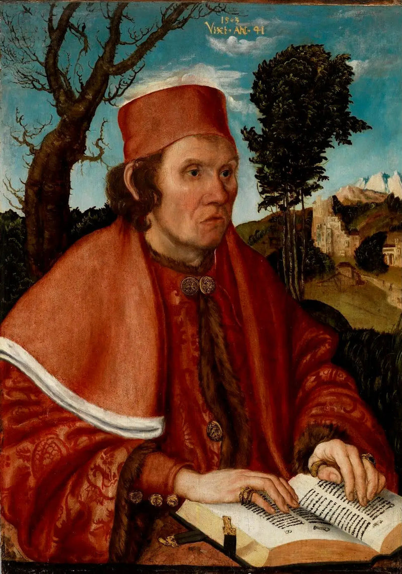 Retrato de un jurista, probablemente Stephan Reuss, rector de la Universidad de Viena - Lucas Cranach el Viejo