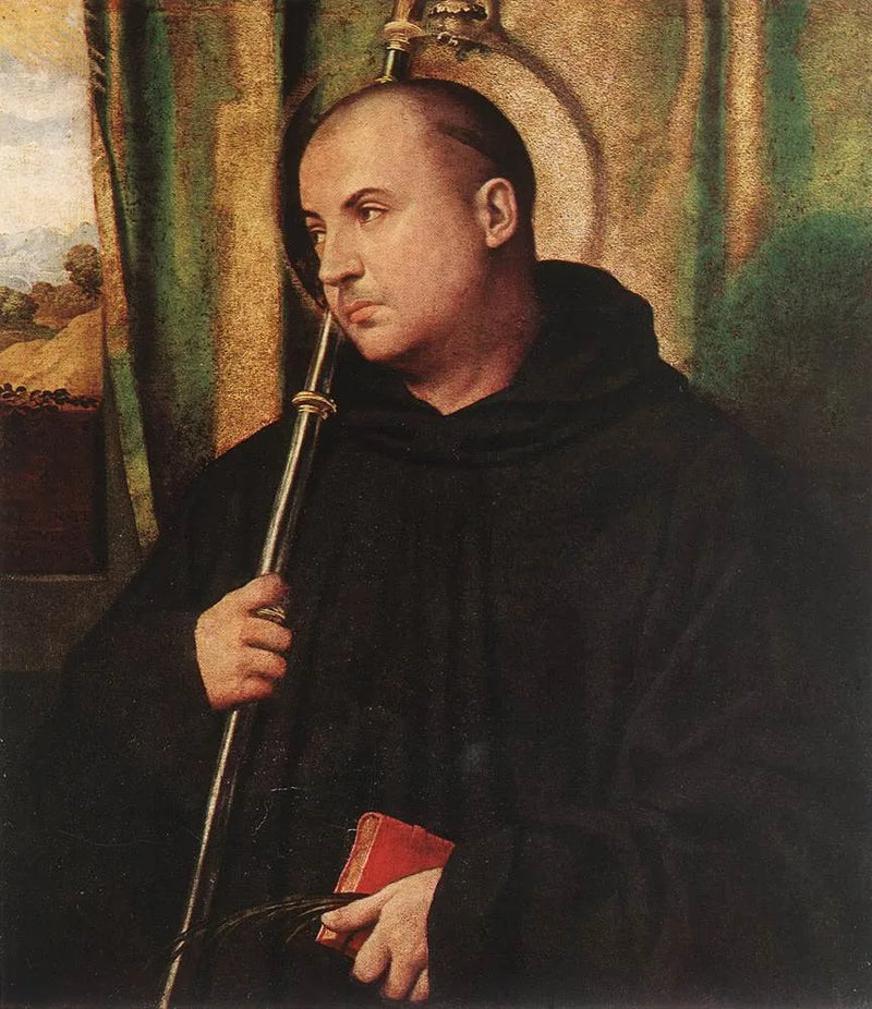 Retrato de un monje benedictino en san Plácido - Alessandro Bonvicino