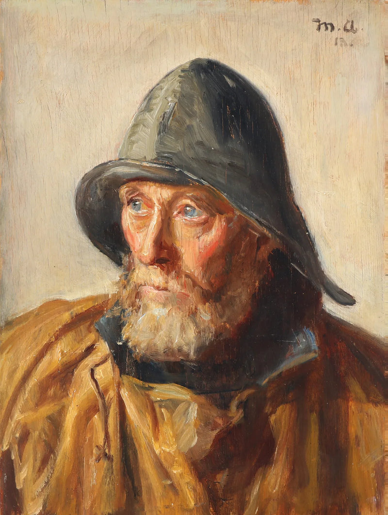 Retrato de un pescador (1913). -Michael Peter Ancher