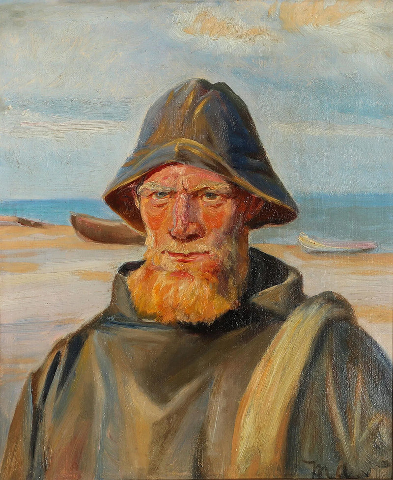 Retrato de un pescador - Michael Peter Ancher