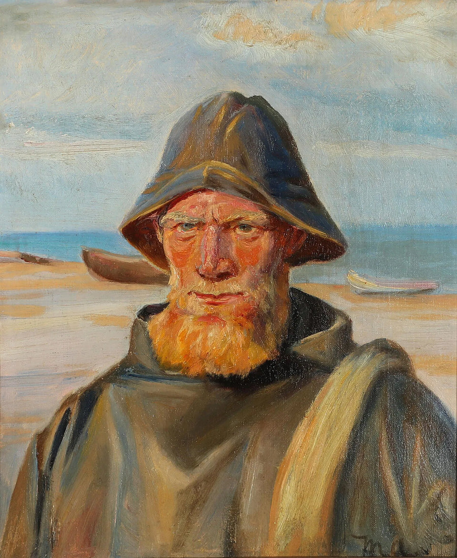 Retrato de un pescador - Michael Peter Ancher