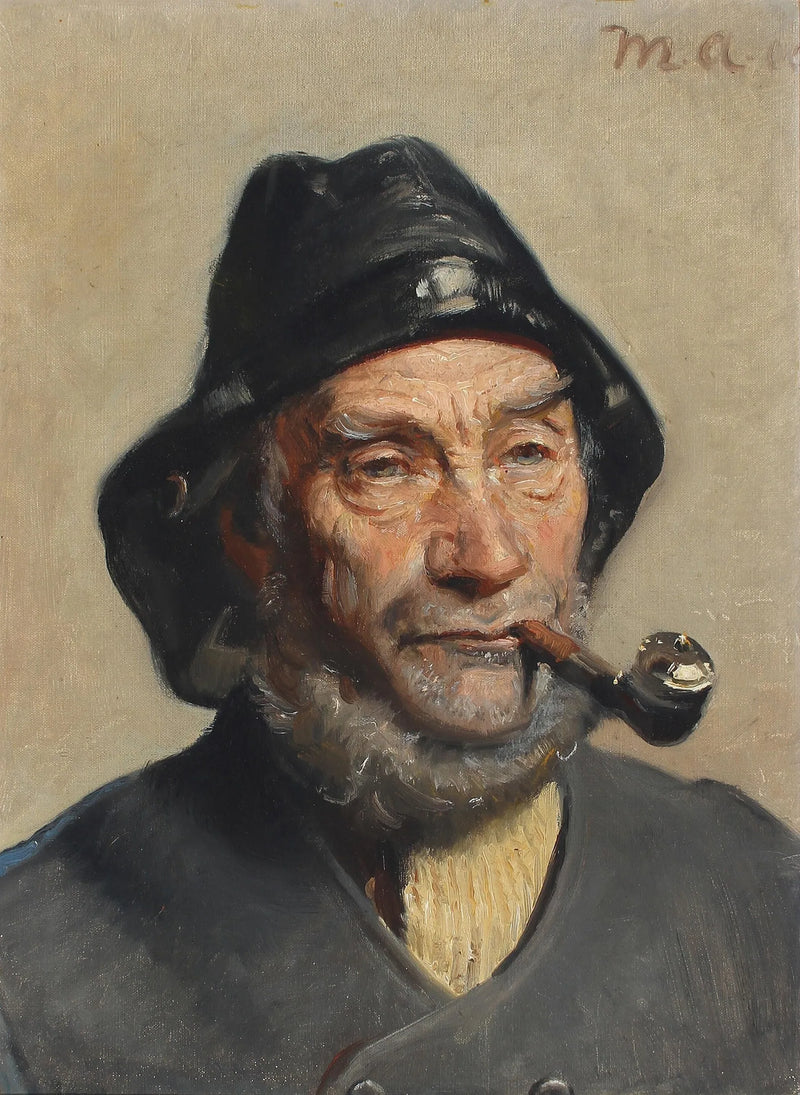 Retrato de un pescador. -Michael Peter Ancher