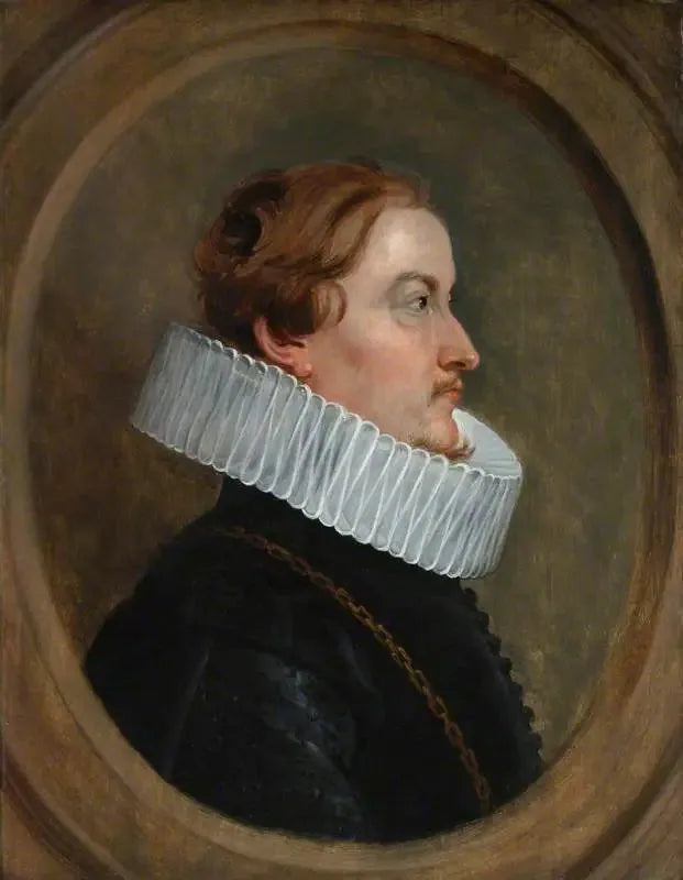 Portrait d'un « Schepen » inconnu (magistrat bruxellois) - Antoine van Dyck image 1 copie peinte à la main à l’huile