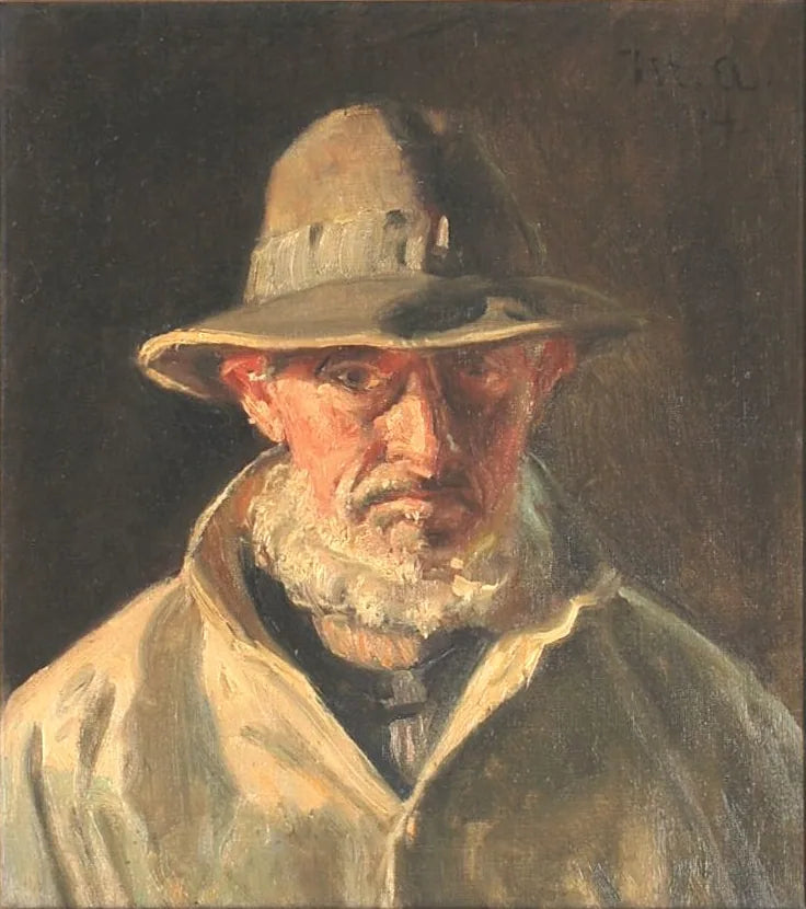 Retrato de un anciano de Skagen. -Michael Peter Ancher