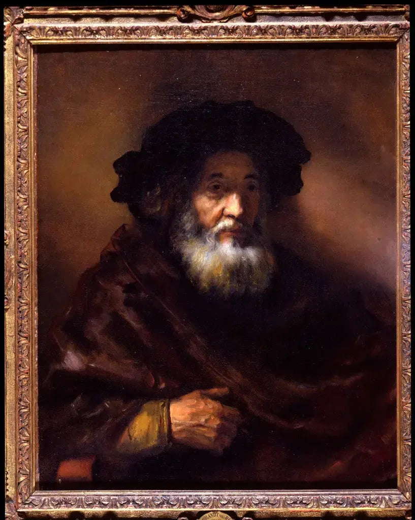 Retrato de un anciano con capa - Rembrandt