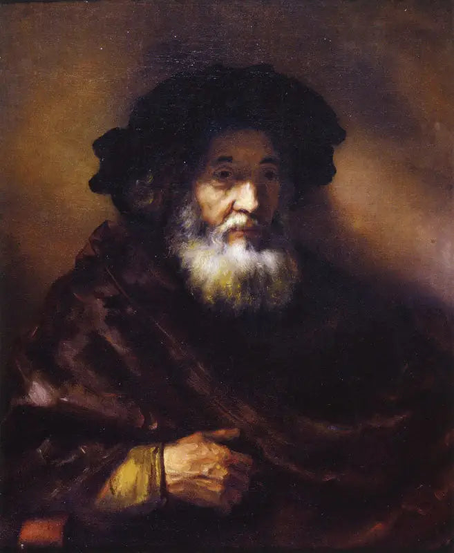 Retrato de un anciano con capa - Rembrandt