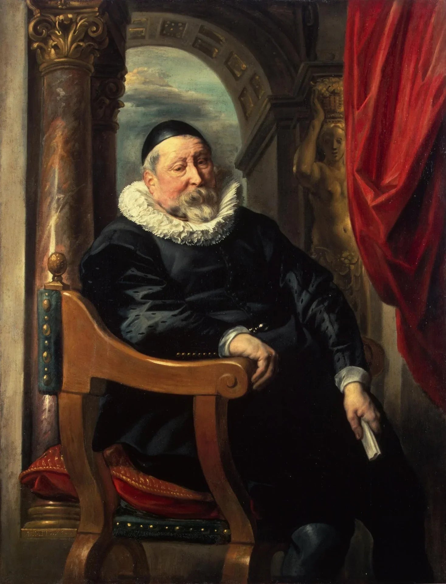Portrait d'un vieil homme - Jacob Jordaens image 1 reproduction de peinture à l’huile