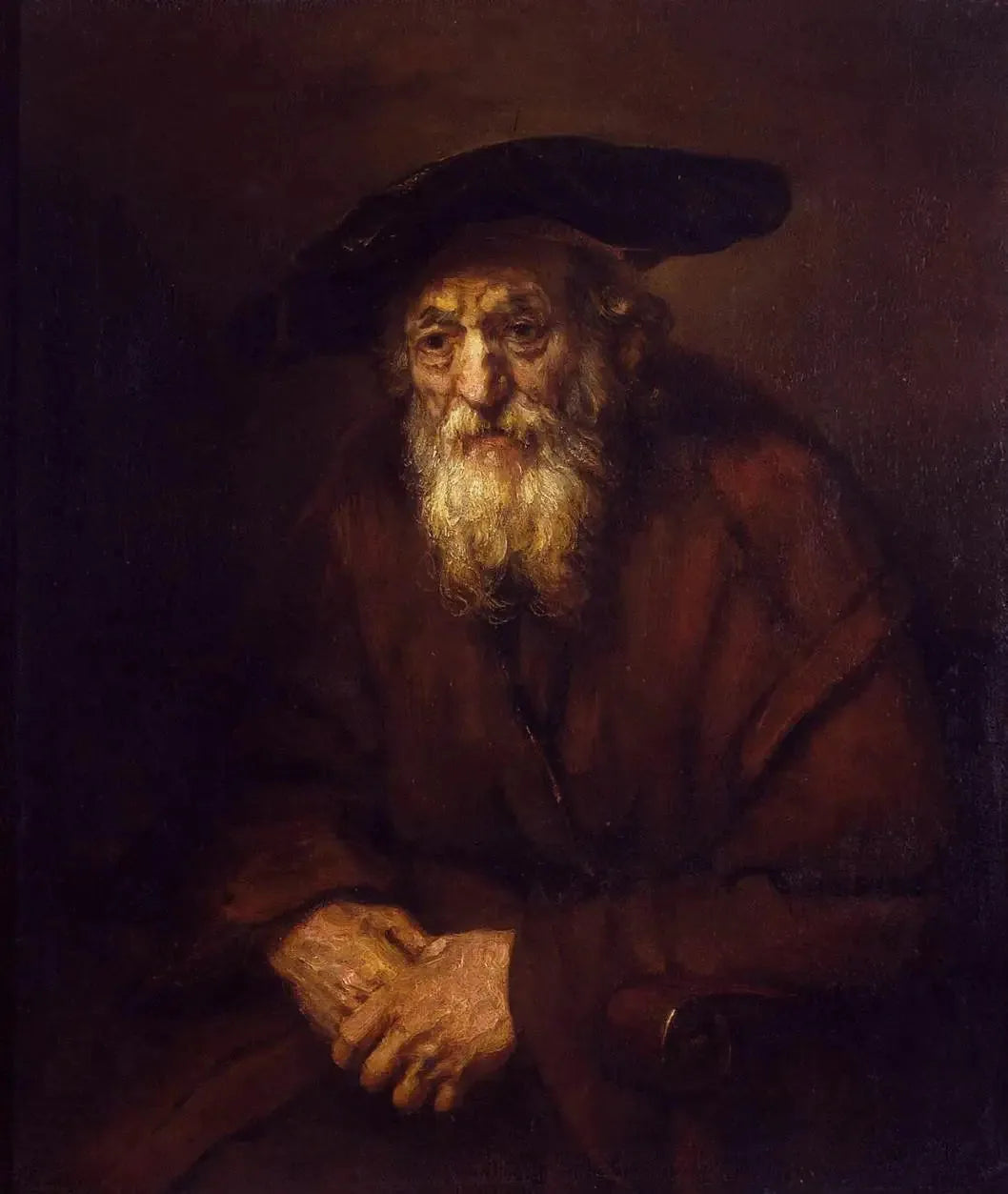 Portrait d'un vieil homme - Rembrandt image 1 copie peinte à la main à l’huile