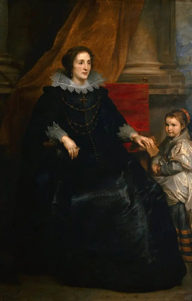 Retrato de una dama de calidad y su hija - Antoine van Dyck