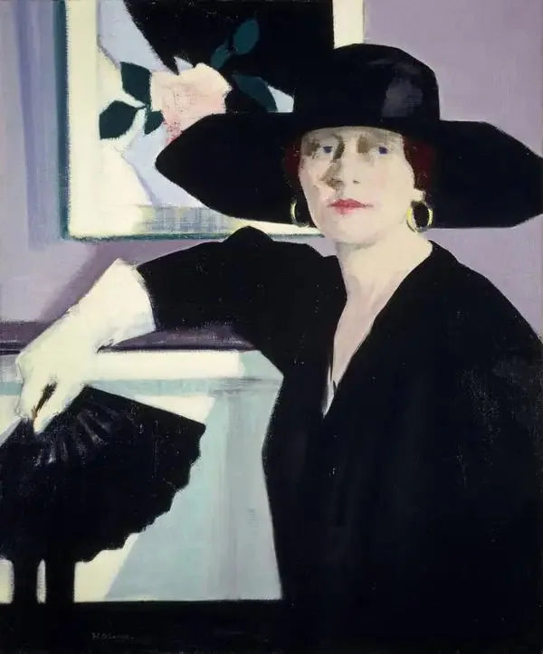 Retrato de una dama en negro - Francis Cadell