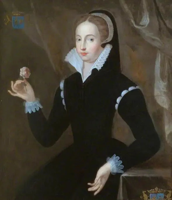 Retrato de una dama con vestido negro y peinado estilo María Estuardo - François Clouet