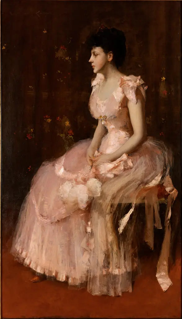 Retrato de una dama en rosa - William Merritt Chase