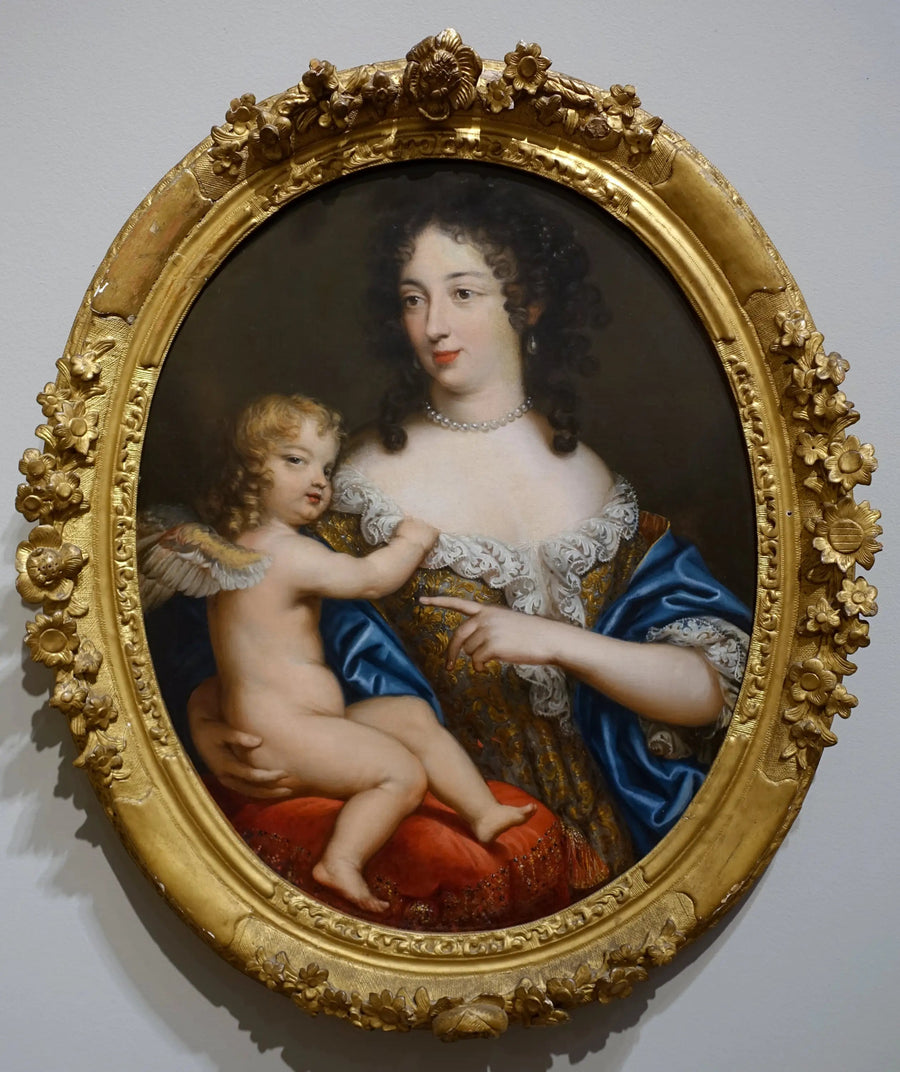 Retrato de una dama en Venus con Cupido - Pierre Mignard