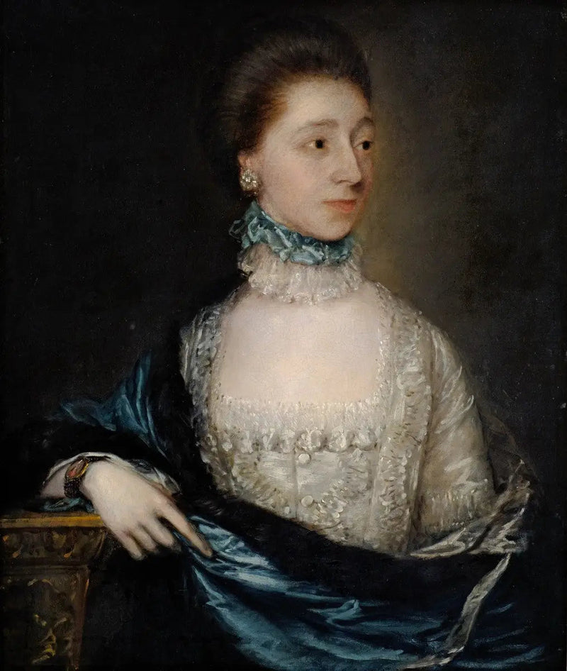 Retrato de una dama desconocida con abrigo azul - Thomas Gainsborough