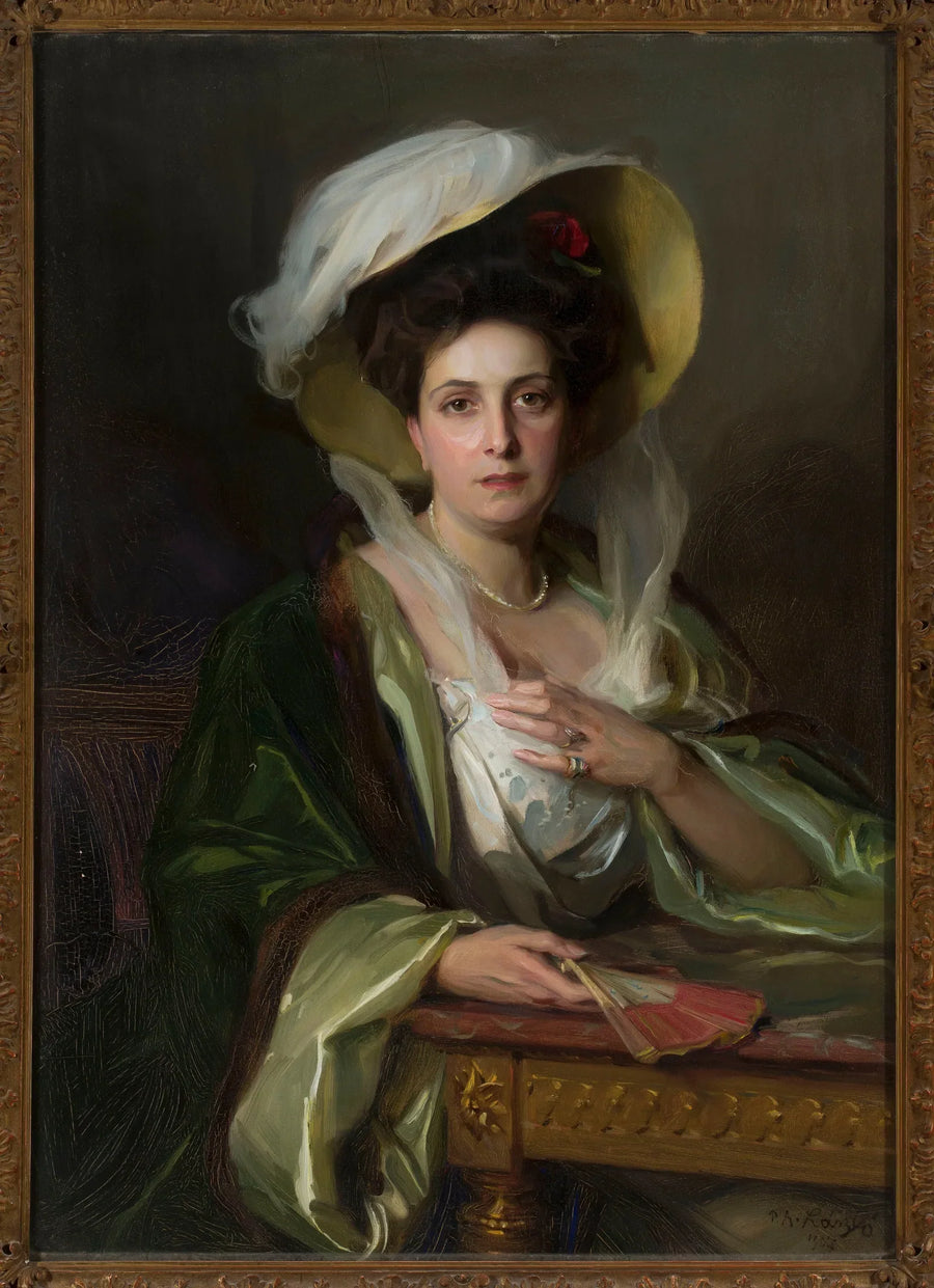 Retrato de una dama con un gran sombrero - Philip de Laszlo
