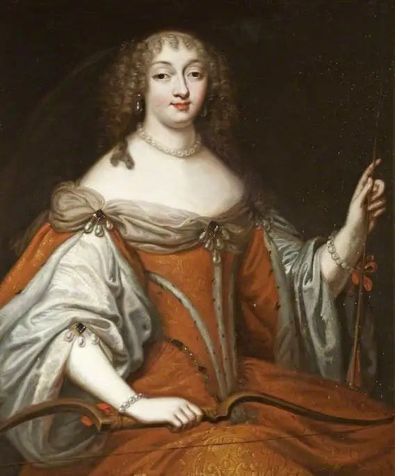 Retrato de una dama (probablemente Henrietta Anne Stuart, 1644–1670, duquesa de Orleans o Marie Mancini, 1646–1714, princesa Colonna) - Pierre Mignard