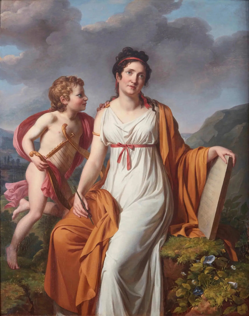 Retrato de una dama, probablemente Madame de Reiset d'Arques, en Sappho - Marie-Guillemine Benoist