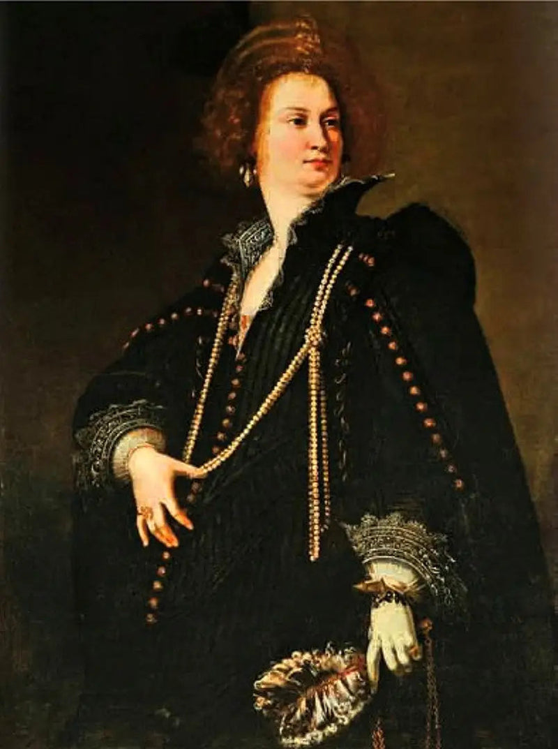 Retrato de una dama sosteniendo un abanico - Artemisia Gentileschi