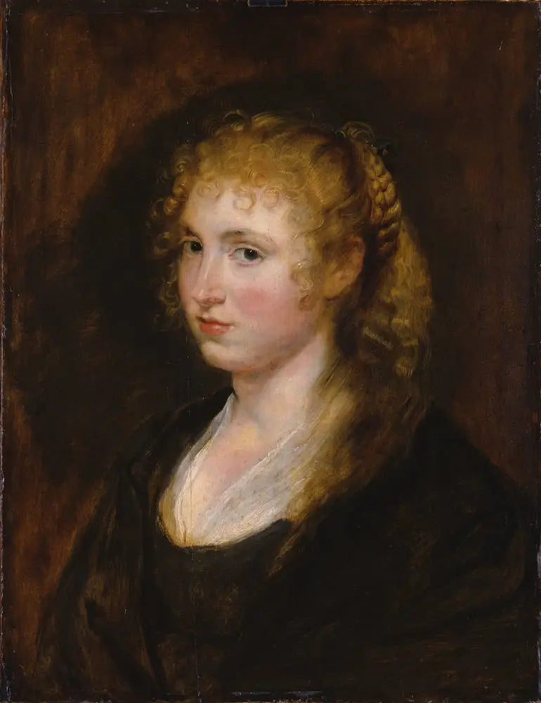 Retrato de una mujer con cabello rubio trenzado - Peter Paul Rubens