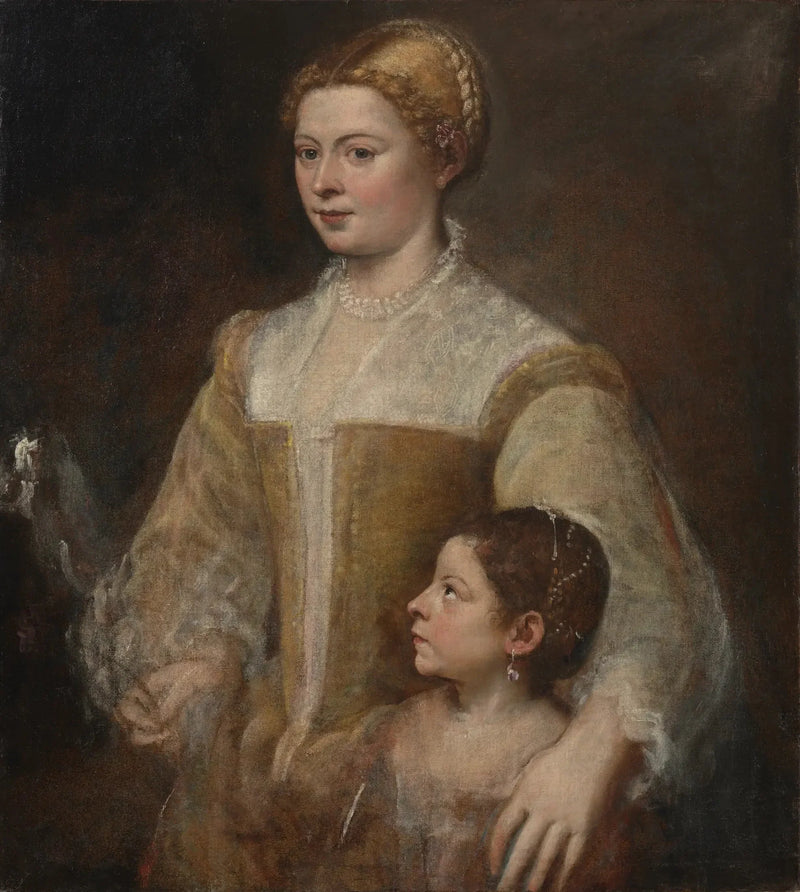 Retrato de una mujer con una gentil - Titian